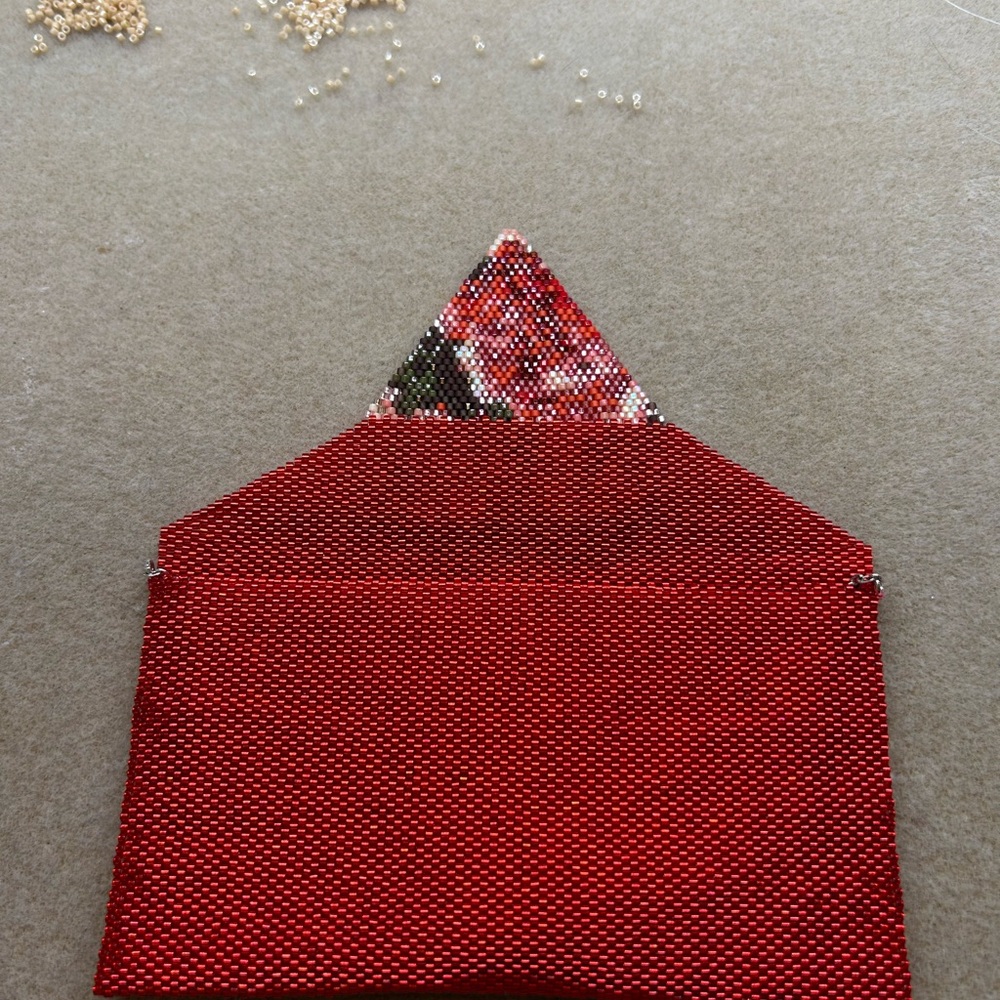 Red Beaded Pouch - Picture 3 of 8